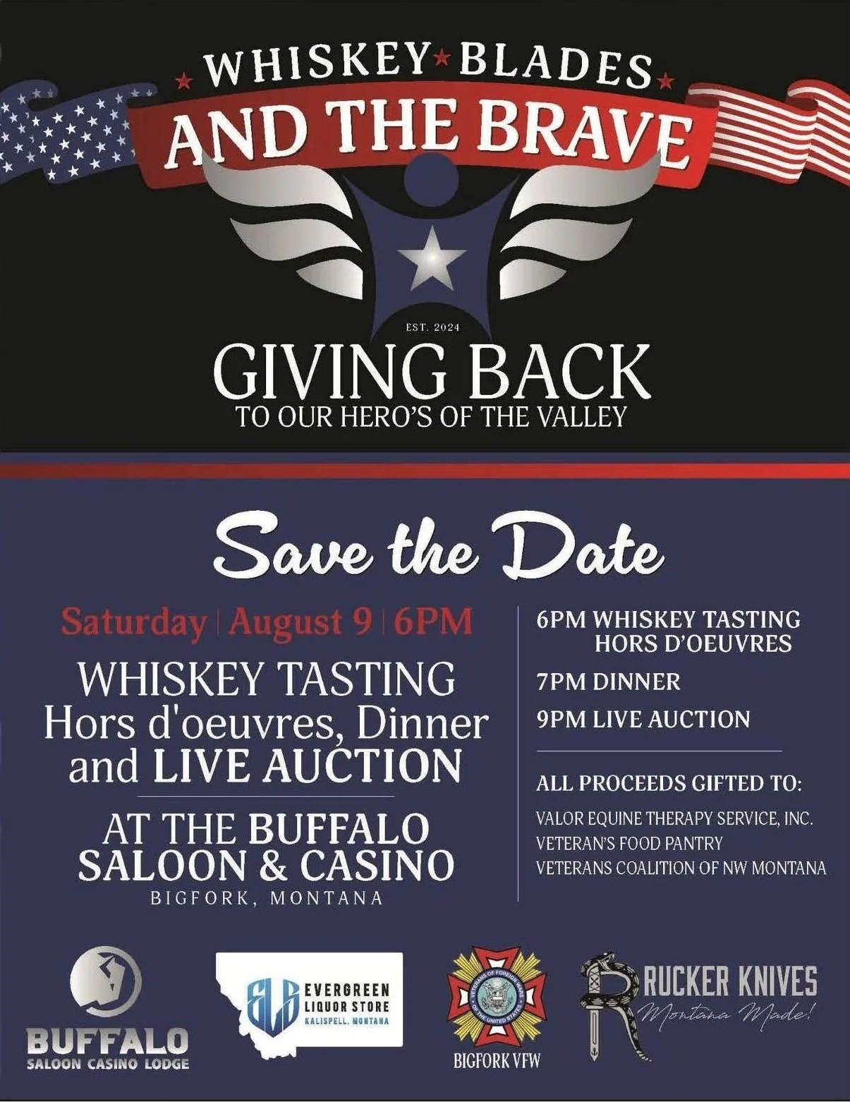 Whiskey Blades and the Brave Dinner & Auction