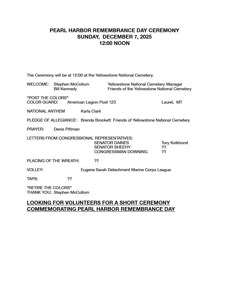 Pearl Harbor Remembrance Day Ceremony