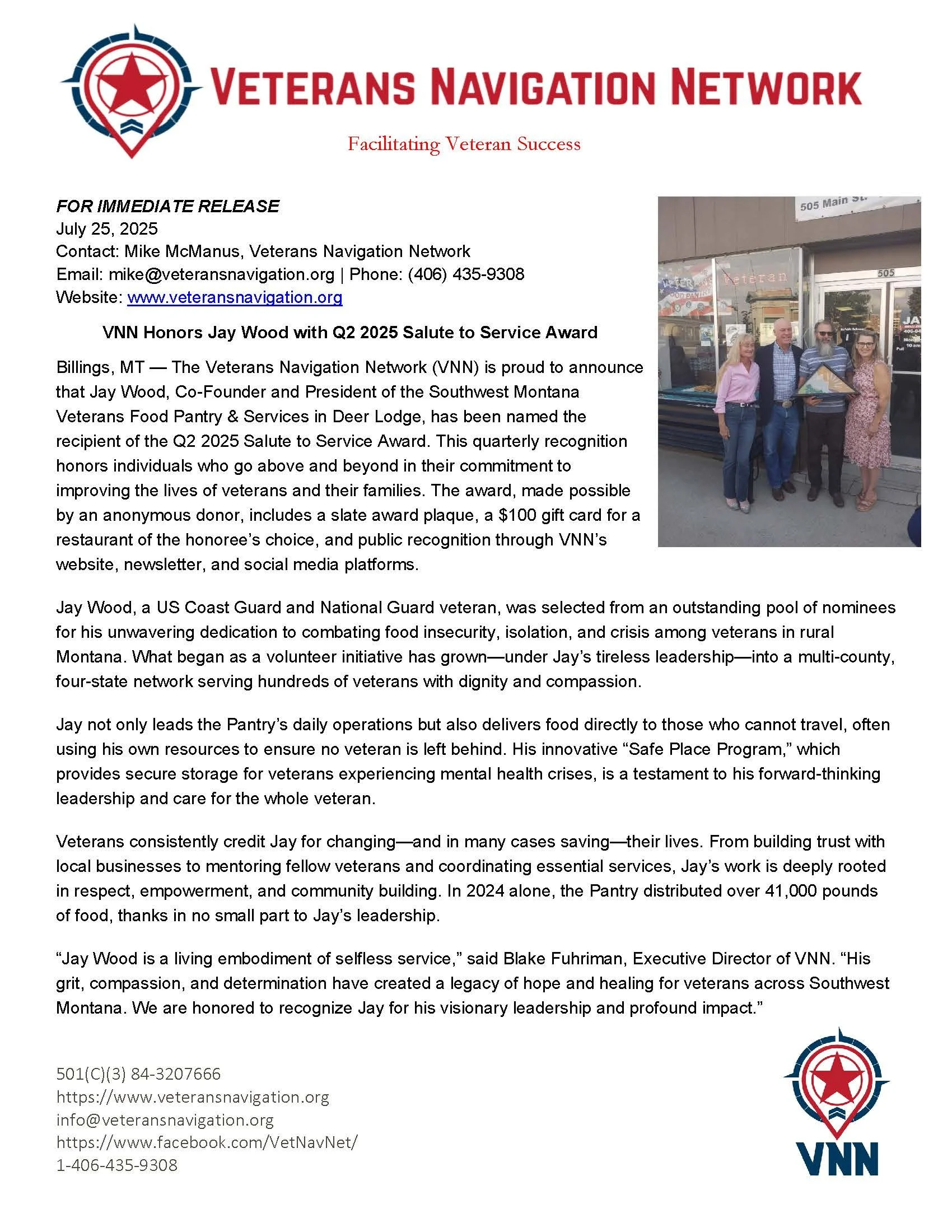 Jay Wood Q2 2025 Award Winner