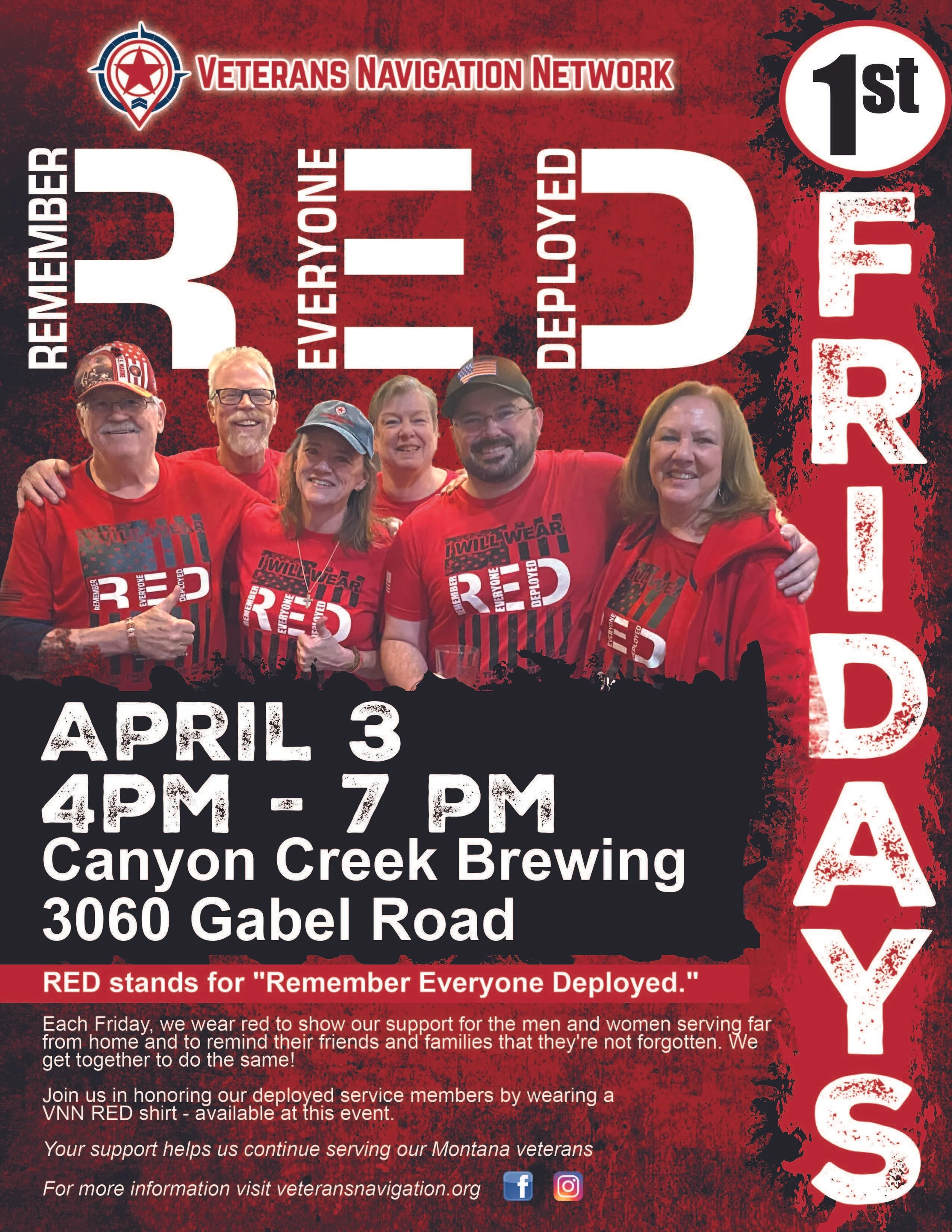 Remember Everyone Deployed RED Friday @ Canyon Creek Brewing