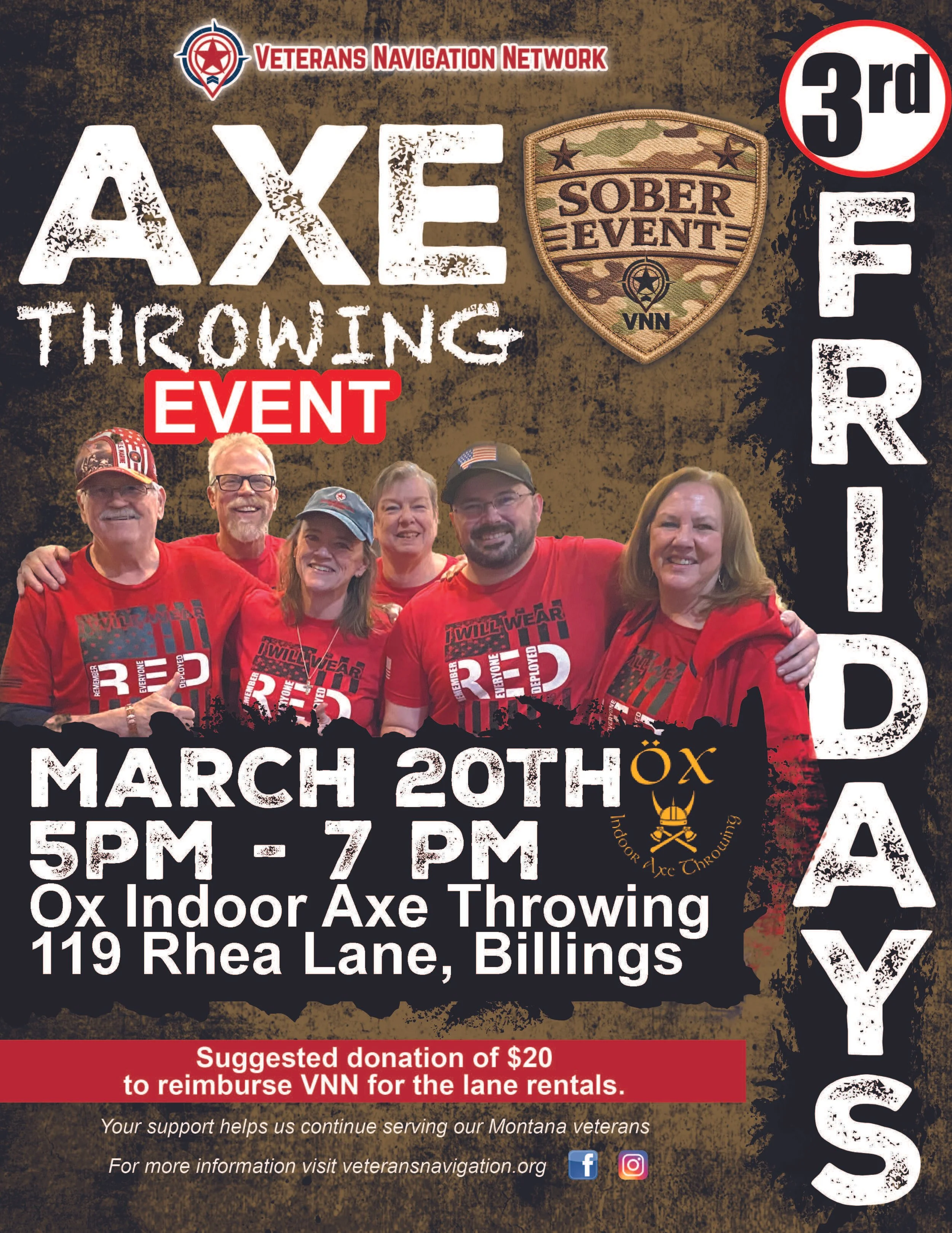 Remember Everyone Deployed RED Friday - AXE THROWING!