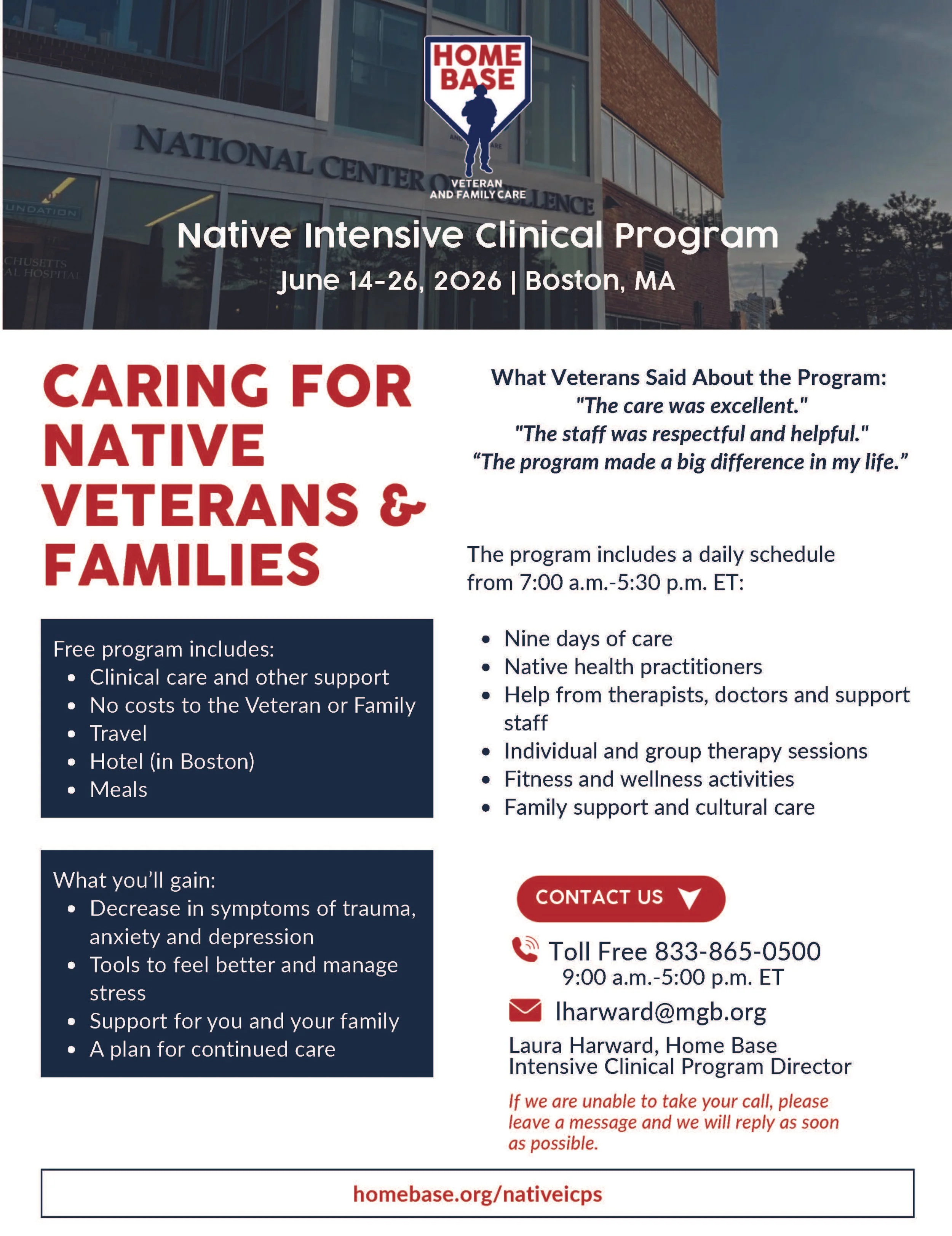 Home Base Native Intensive Clinical Program in Boston 