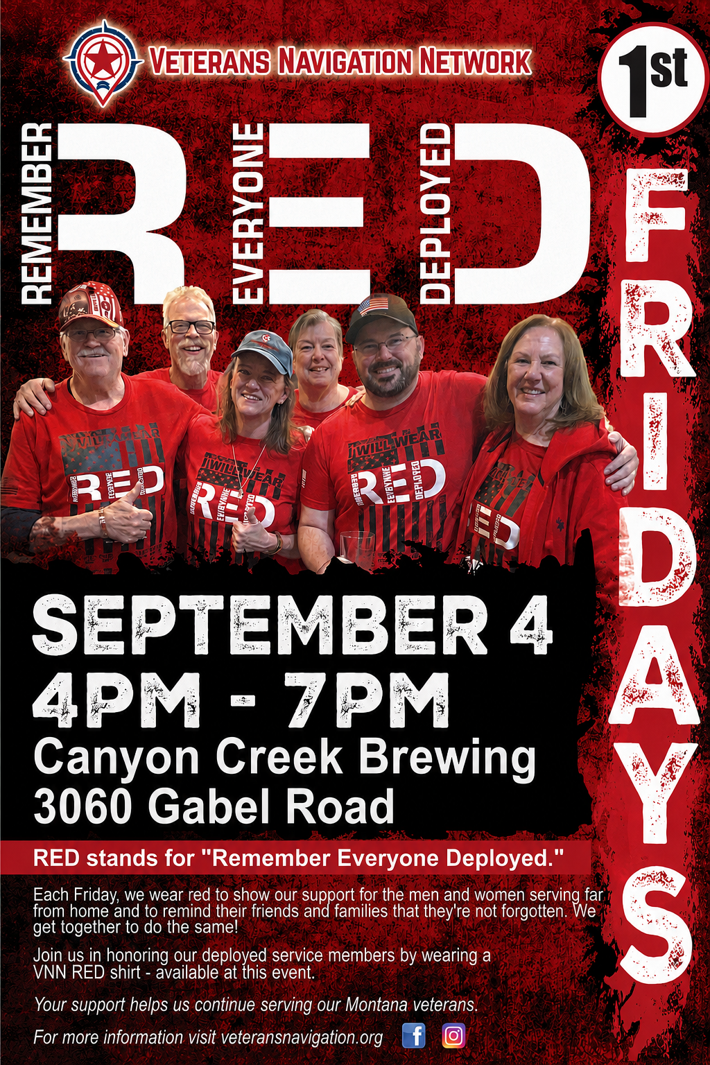 RED Friday at Canyon Creek Brewing!