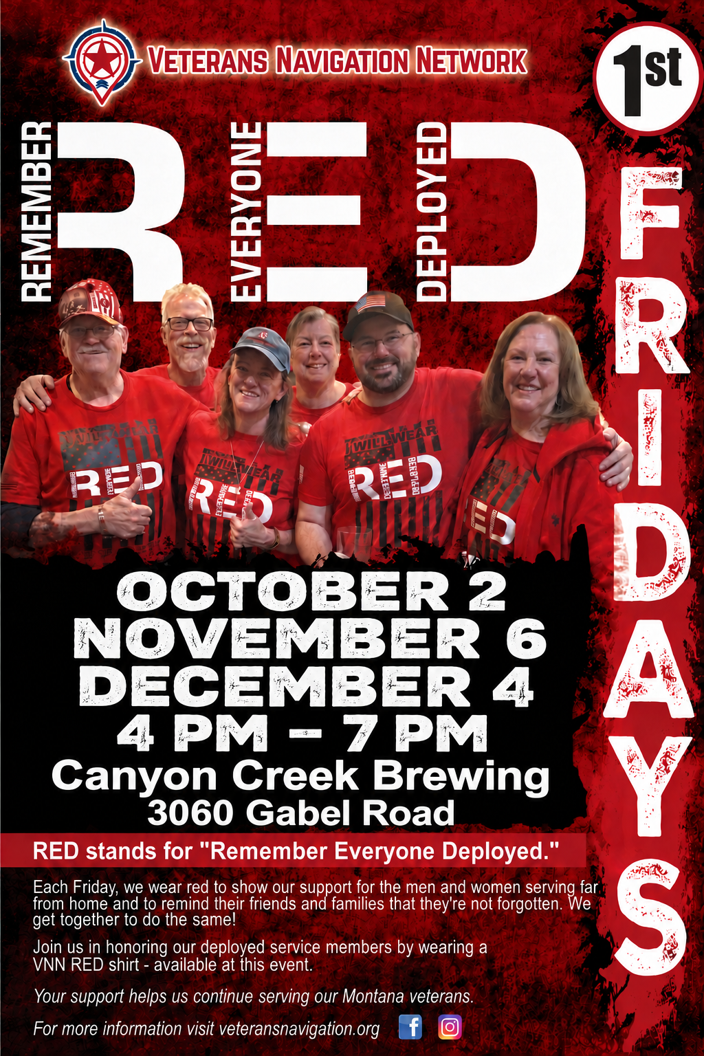RED Friday at Canyon Creek Brewing 