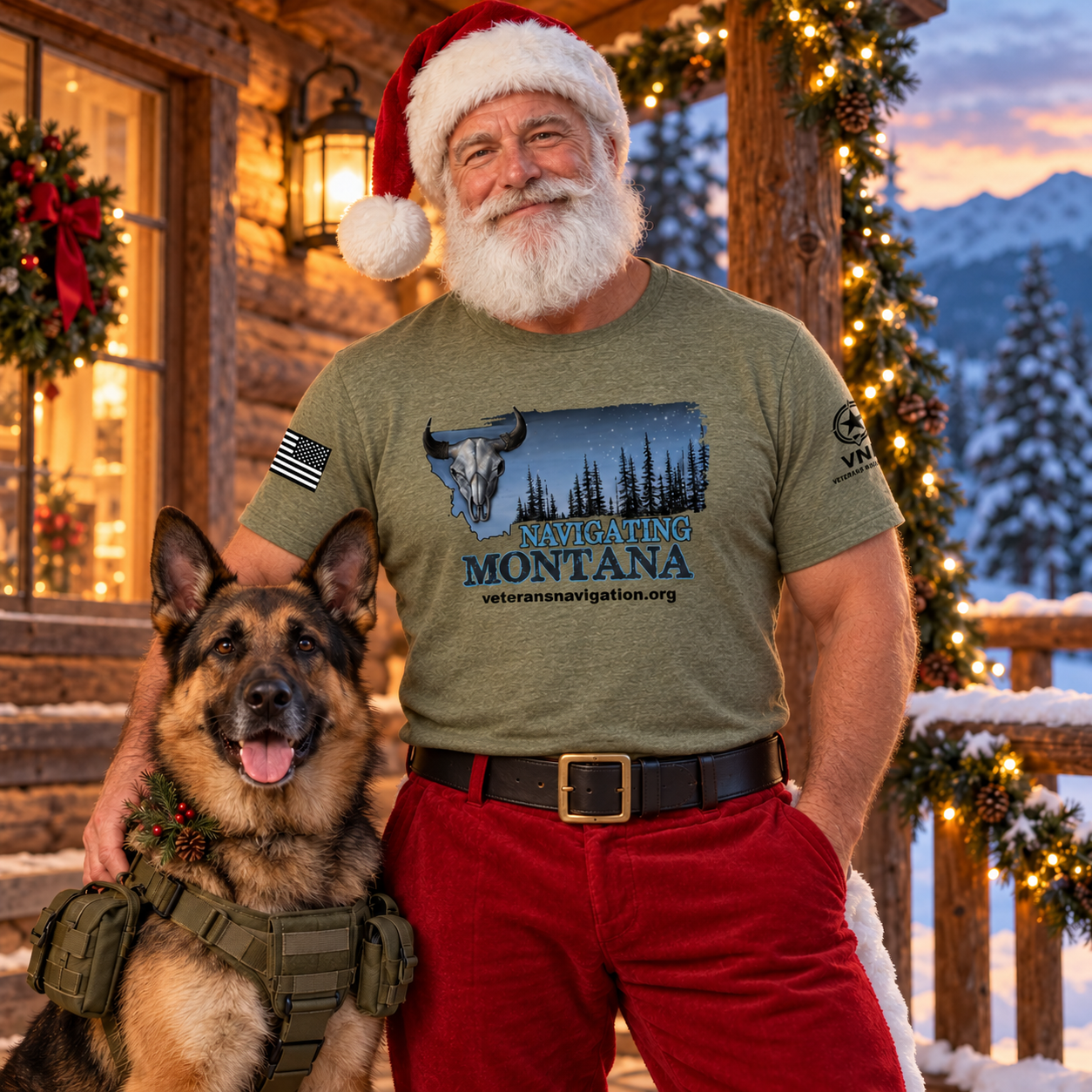 Santa and Shepherd on Snowy Cabin Porch.png