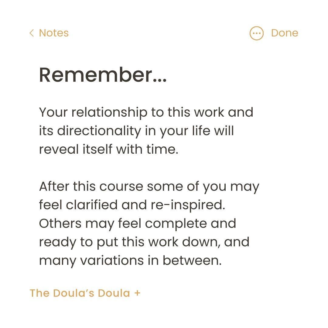 Your relationship to this work and its directionality in your life will reveal itself with time. ⁠
⁠
After this course some of you may feel clarified and re-inspired. Others may feel complete and ready to put this work down, and many variations in be