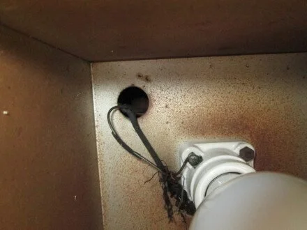 Frayed knob &amp; tube wires in light fixture