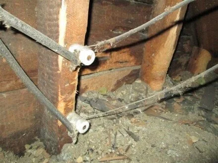 Frayed Knob and Tube Wires in attic