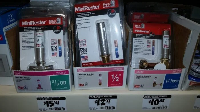 Water hammer arresters are now required in Minnesota