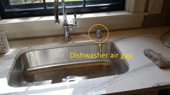 Dishwasher air gaps