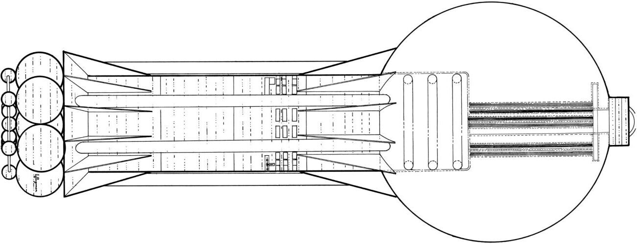Enzmann Torch Class Starship. Edwin Pangman Engineer.