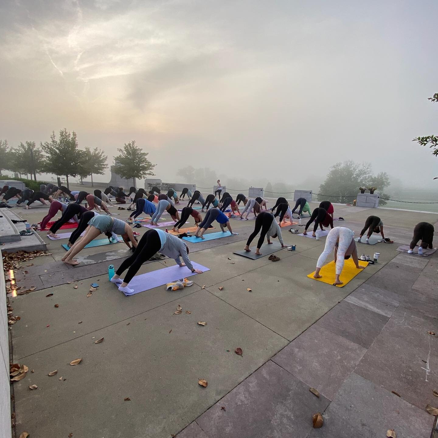 I get up before 5am on purpose for only two things: flights &amp; the Mother&rsquo;s Day sunrise yoga with @fit4mom_westknoxville ☀️

What a special morning almost 60 women shared today. I am honored to have been part of it. 

To everyone struggling 