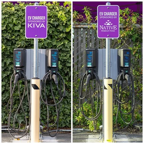 EV chargers at 7 Stars dispensary.