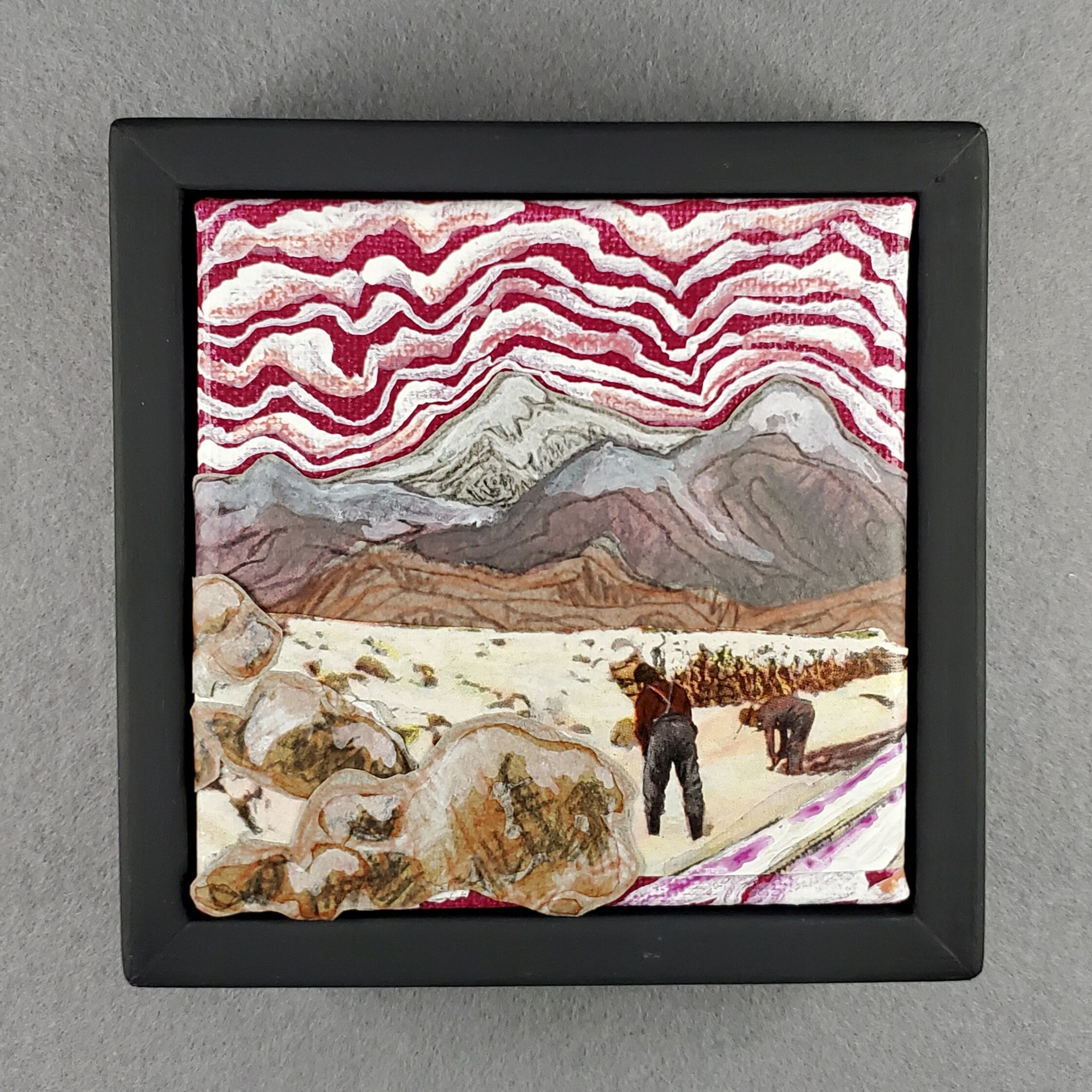 Vintage Postcard Collage- Hill to Sky 