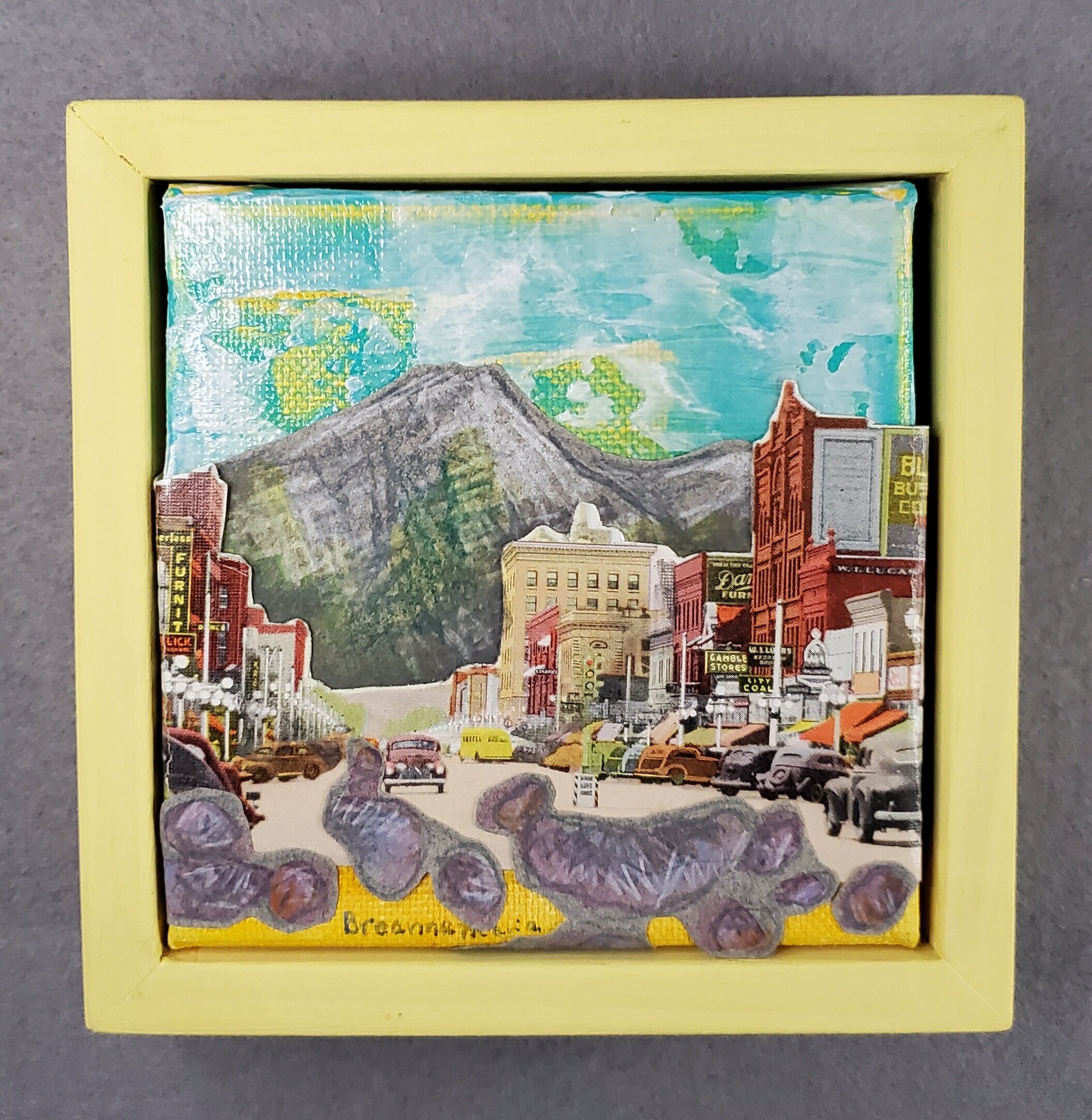 Vintage Postcard Collage- Mountain City Side 