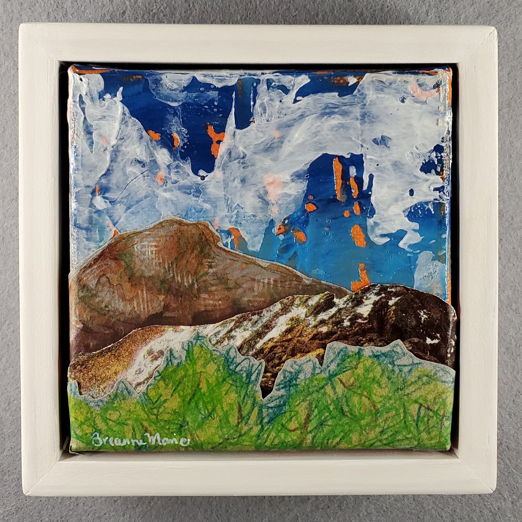 Vintage Postcard Collage- Beyond that Hill