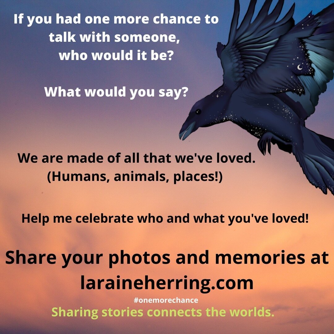 Help me honor the people you've loved! Send me a photo of the person (or animal) you'd like #onemorechance with, some info about them, and what you'd like to say. Go to laraineherring.com to submit. ⁠
⁠
Click the link in my bio to see the video campa