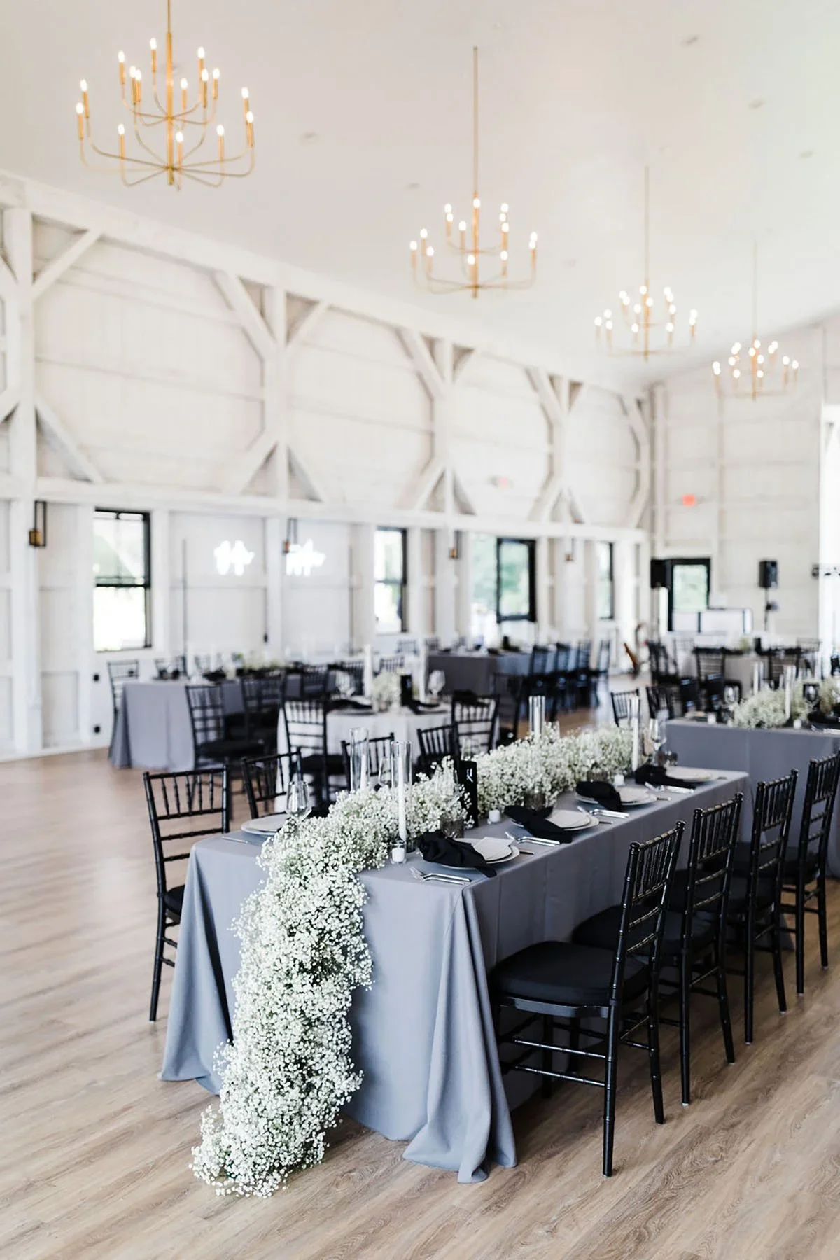indoor wedding reception at The Greenery in Milton, NH