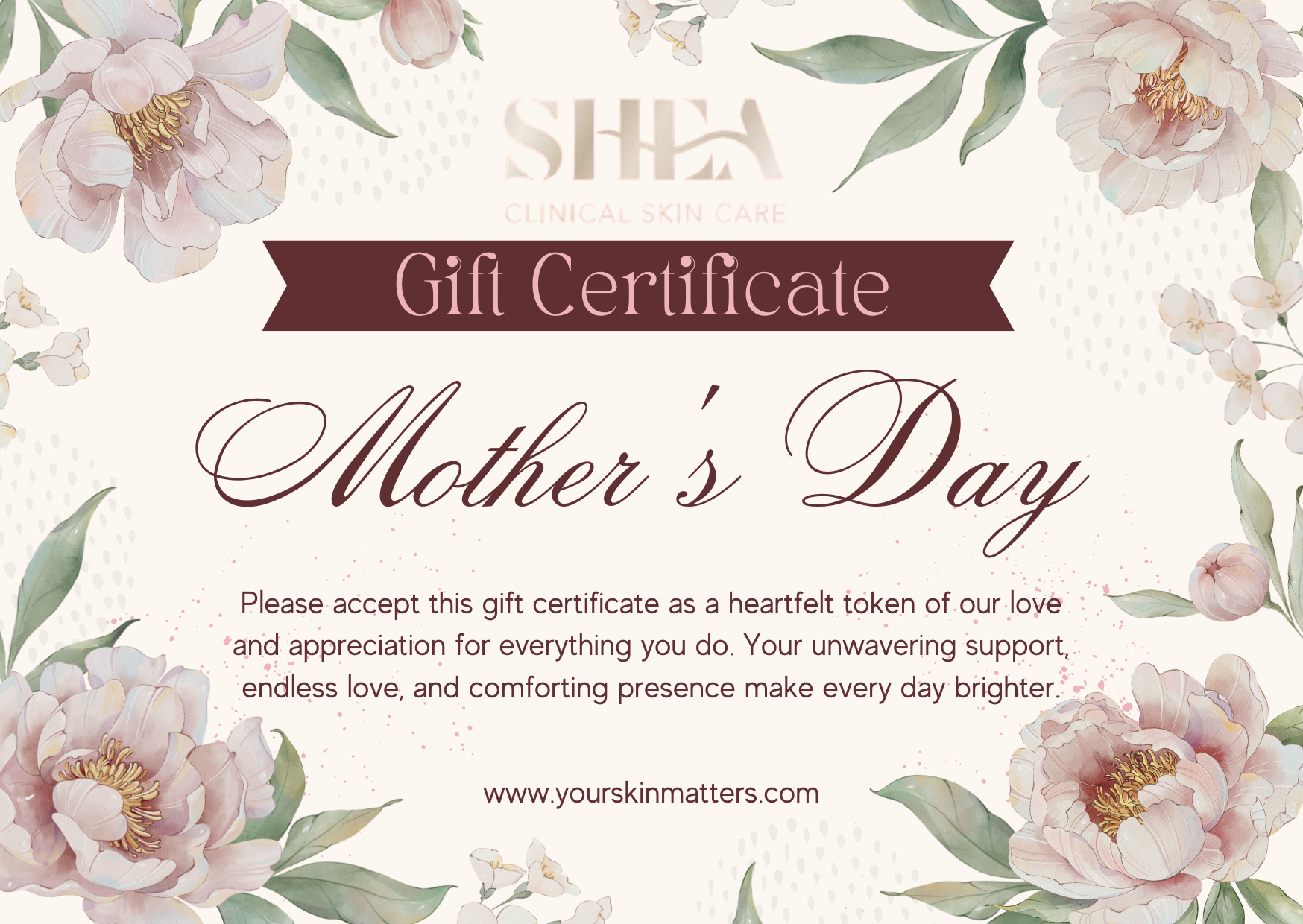 Customized Facial Gift Card