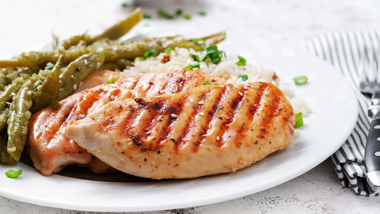 Crockpot Chicken with Green Beans + Rice