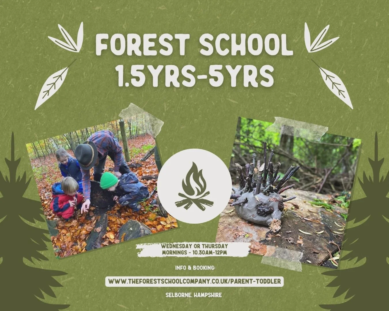 There&rsquo;s still time to join us for our November/December block of Forest School (1.5-5yrs) on either a Wednesday or Thursday morning, 10.30am-12pm. On the grounds of Gilbert White&rsquo;s House &amp; Gardens, Selborne, Hampshire.

Gather and cra