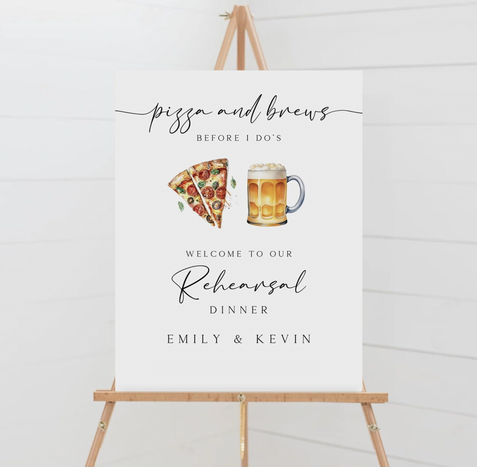 Wedding rehearsal dinner sign for a St. Louis Wedding.