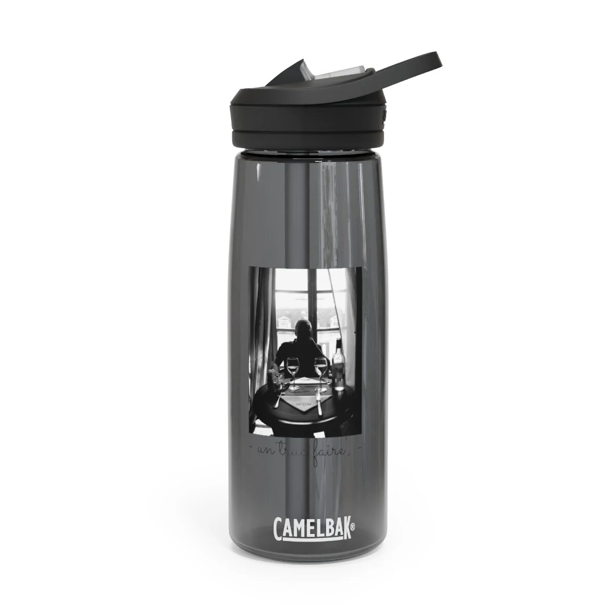 'Un truc faire', - 'A thing To Do.' - (Black).  CamelBak Eddy®  Water Bottle, 20oz\25oz