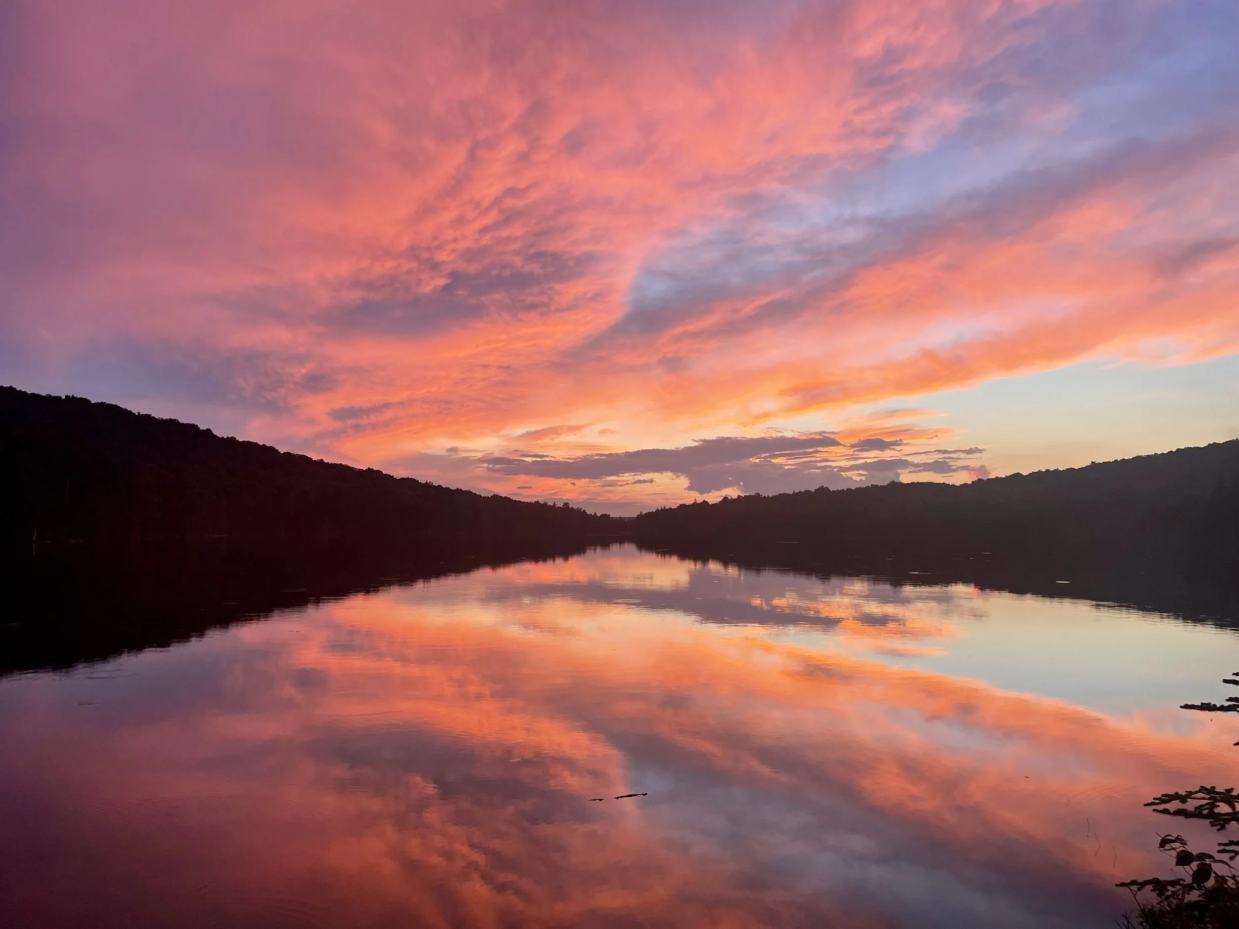 Sunset on Stratton Pond in Vermont
