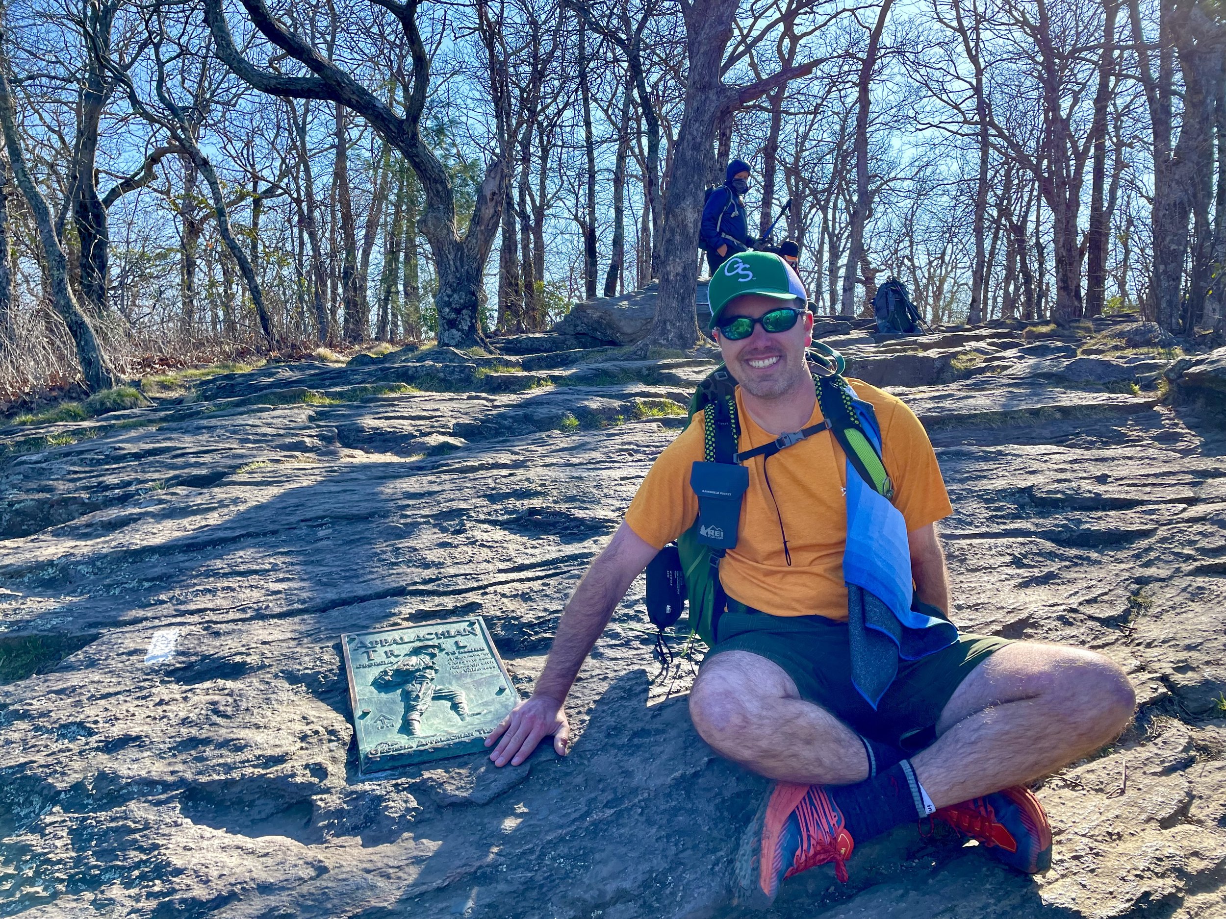 Chop Chop on Springer Mountain - the Southern terminus of the AT.
