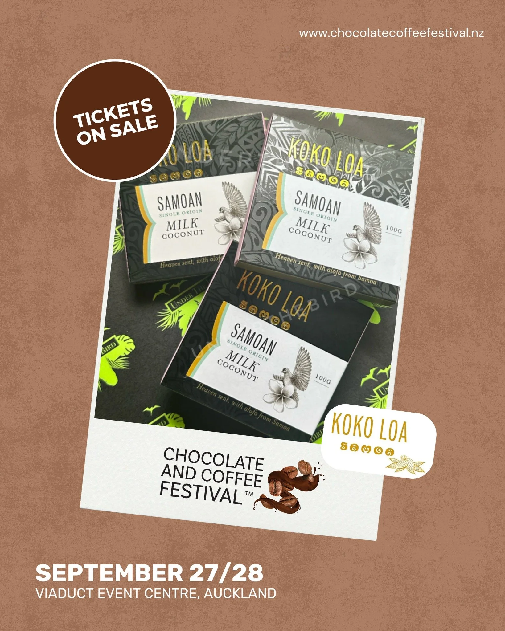 π« + π + πΏ walk into a festival…
… and the crowd goes wild! 
Koko Loa’s island-rich Samoan koko, BeeBro’s buzz-worthy honey, and FriendlyPak’s planet-friendly solutions are all hitting the NZ Chocolate & Coffee