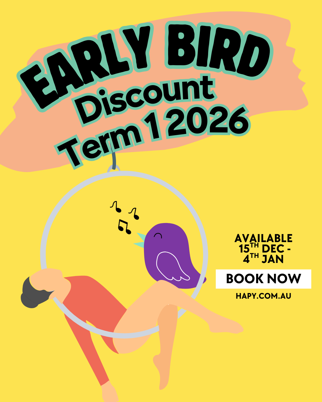 Earlybird discount available for Term 1