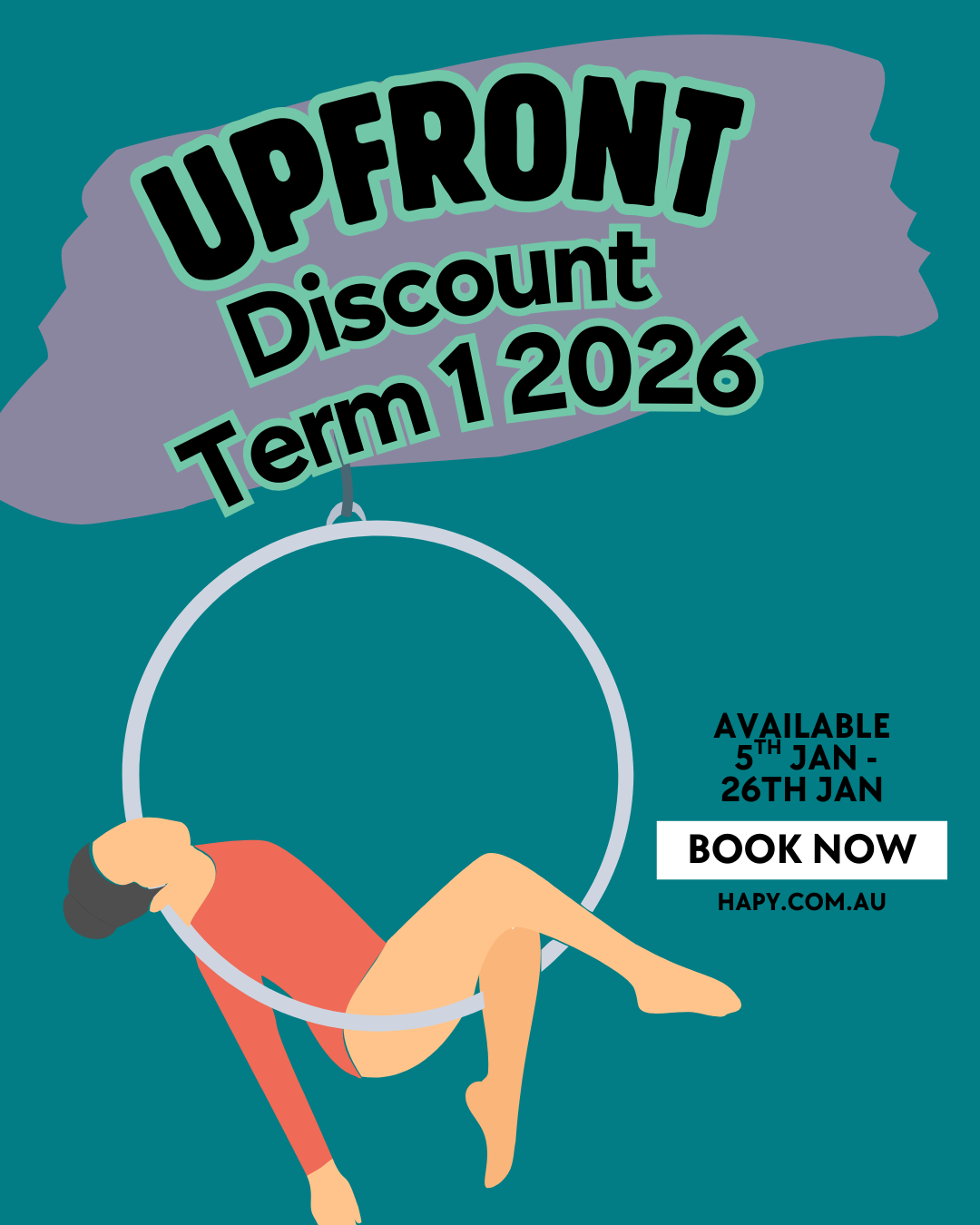 Upfront discount available for Term 1 Bookings