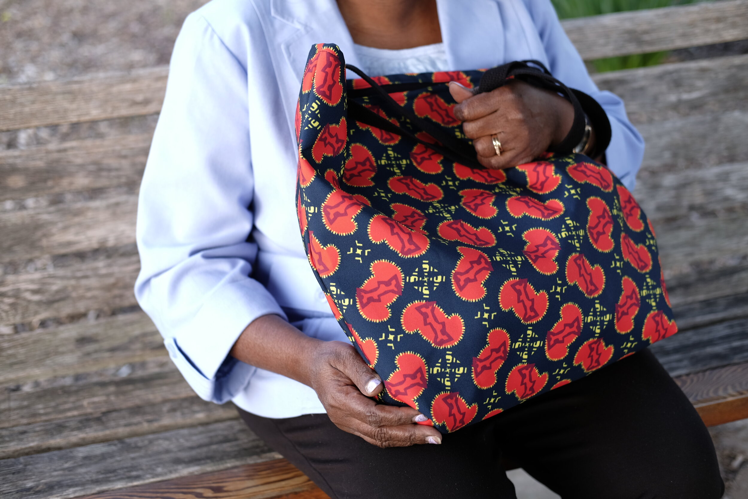  A pattern collection of 3 prints and used for tote bags 