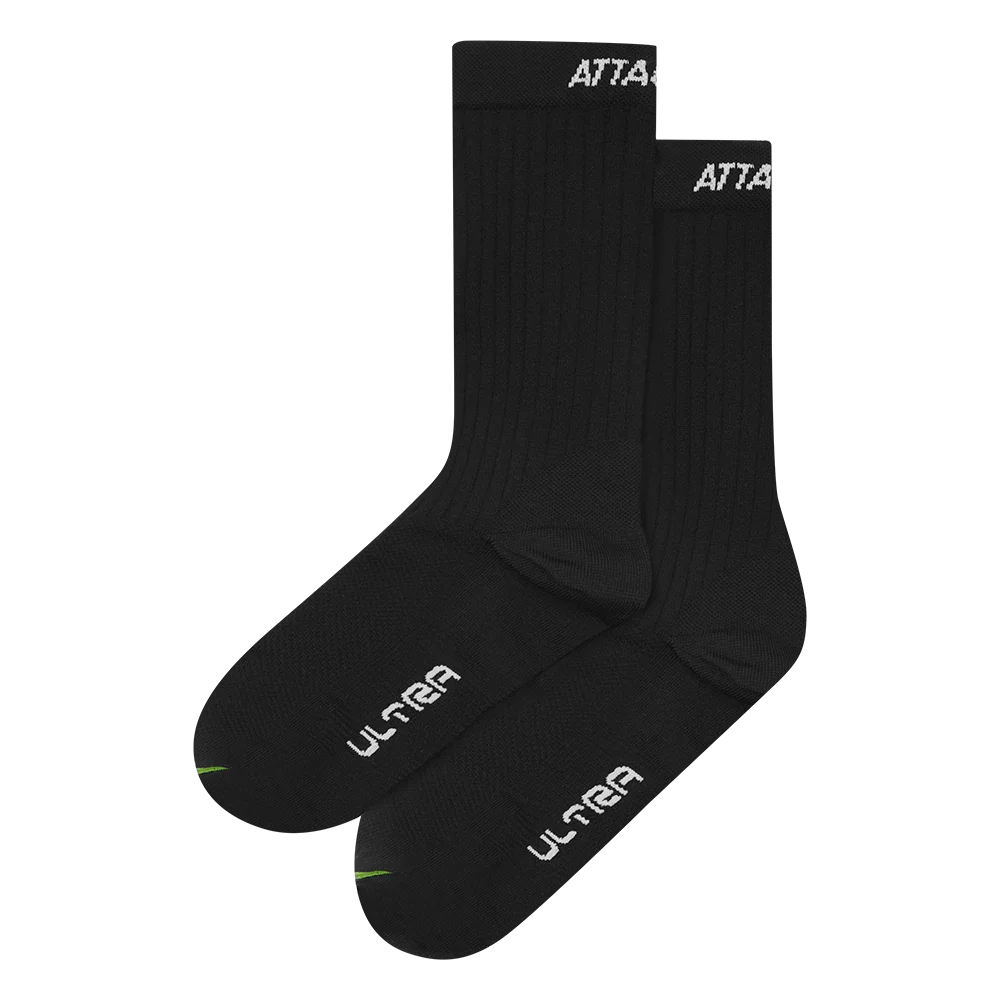 Attaquer Ultra High Crew Socks Black.webp