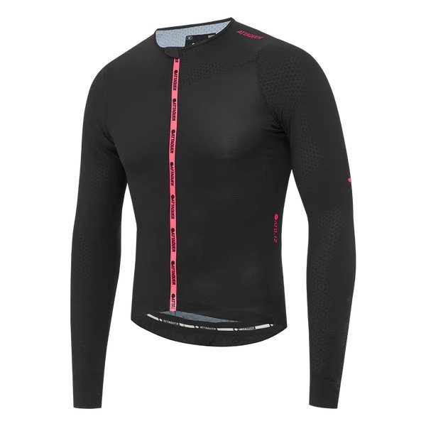 Maillot Race Ultra + Manches Longues Noir & Rose - Ultra + Aero Long Sleeved Jersey Black/Neon Pink