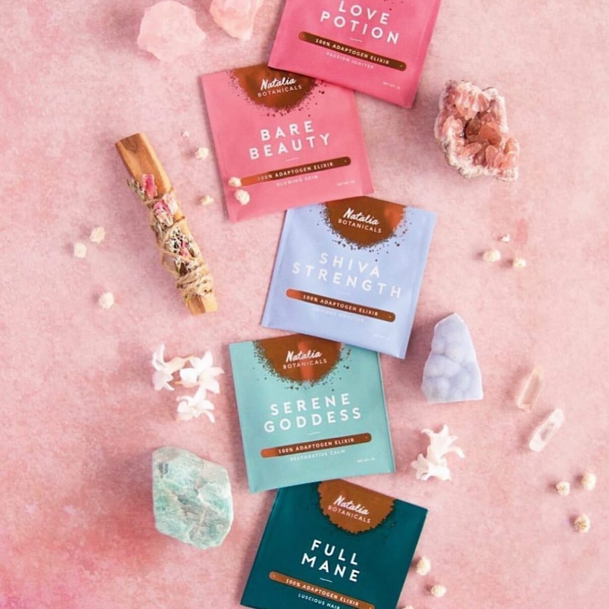 🍄Single serve sachets with big benefits
✨Love Potion ~ heart opening, energising, supports hormonal balance
✨Bare Beauty ~ improves radiance, protects from free radicals and effects of stress, hydrates skin from within
✨Shiva Strength ~ reduces fati