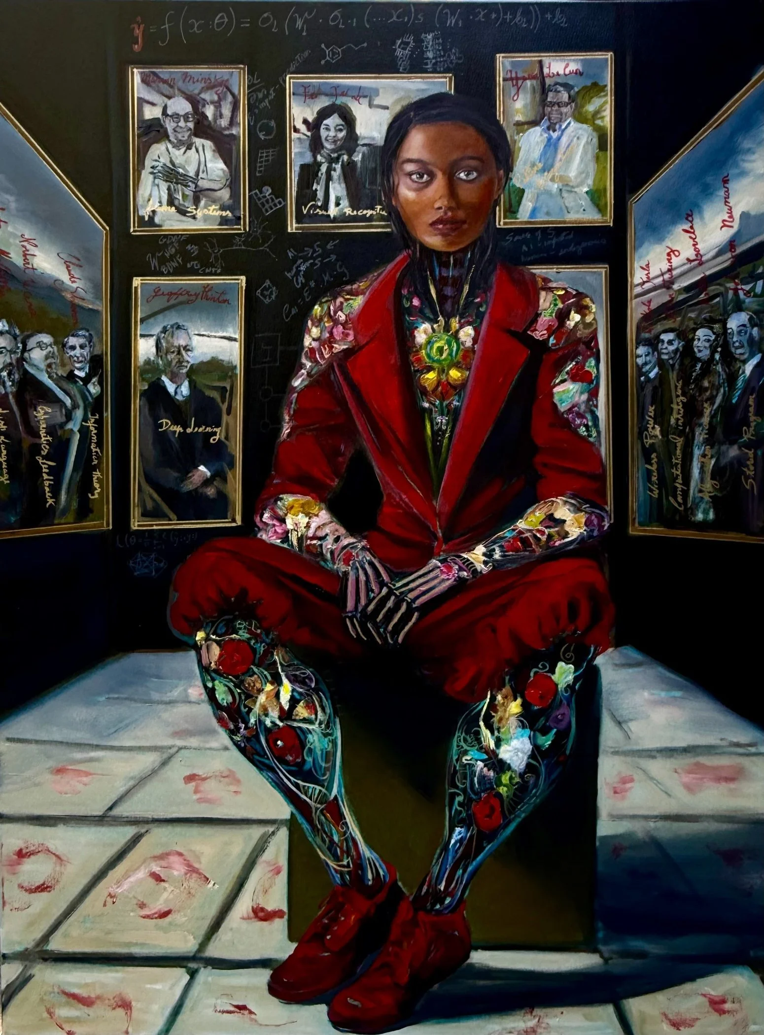 transhumanism oil painting human transformation artificial intelligence monica hilario