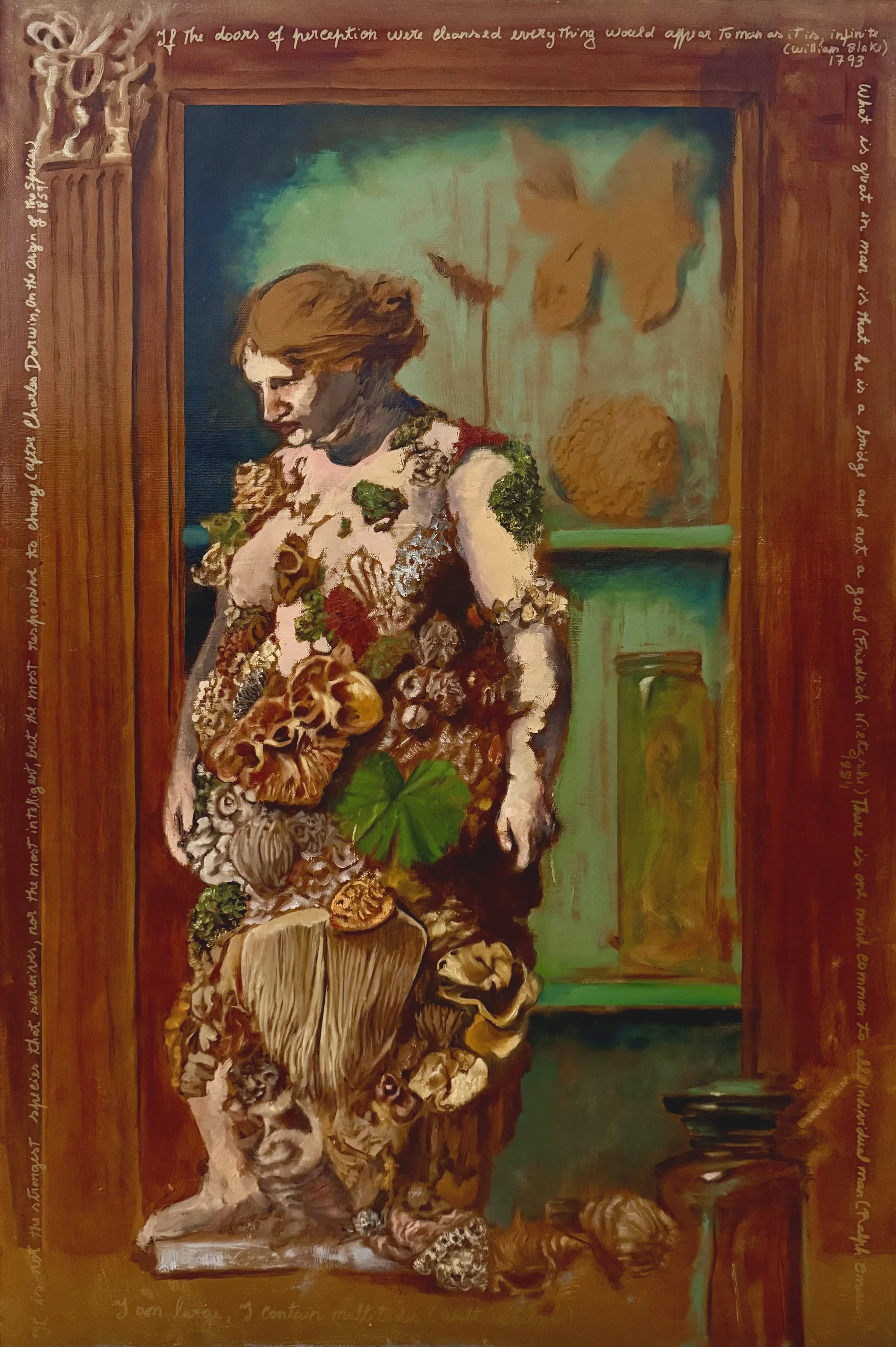 transhumanism oil painting human transformation artificial intelligence monica hilario