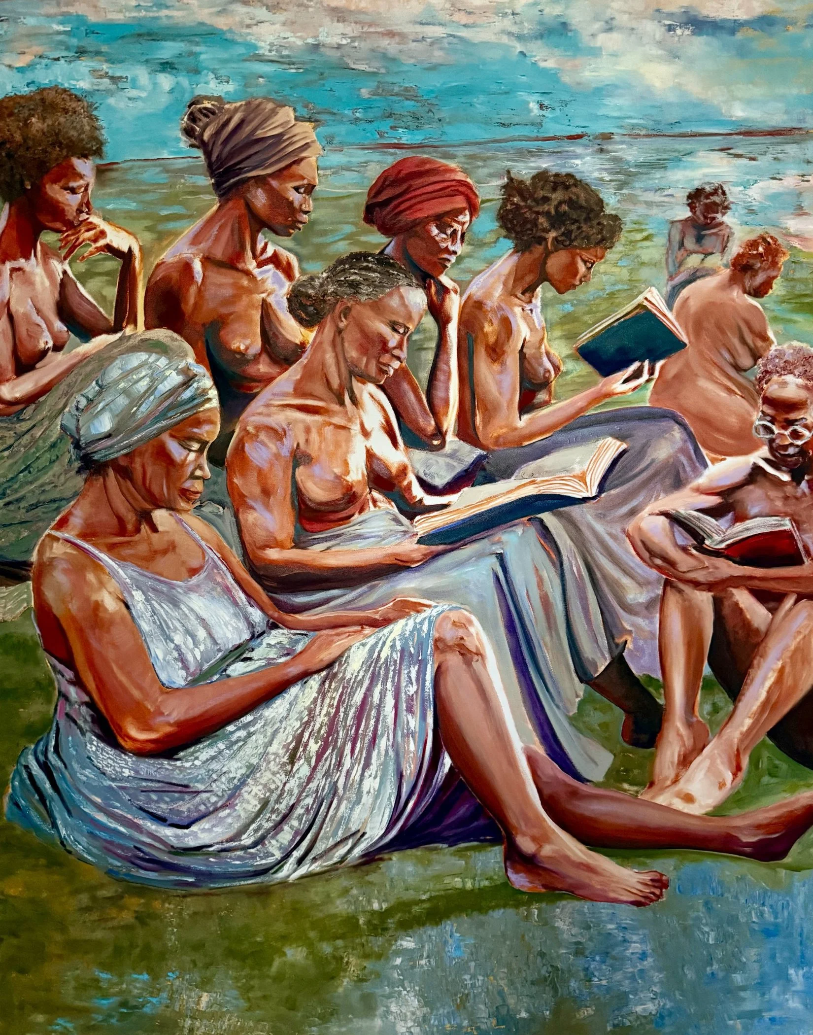 transhumanism oil painting human transformation artificial intelligence monica hilario