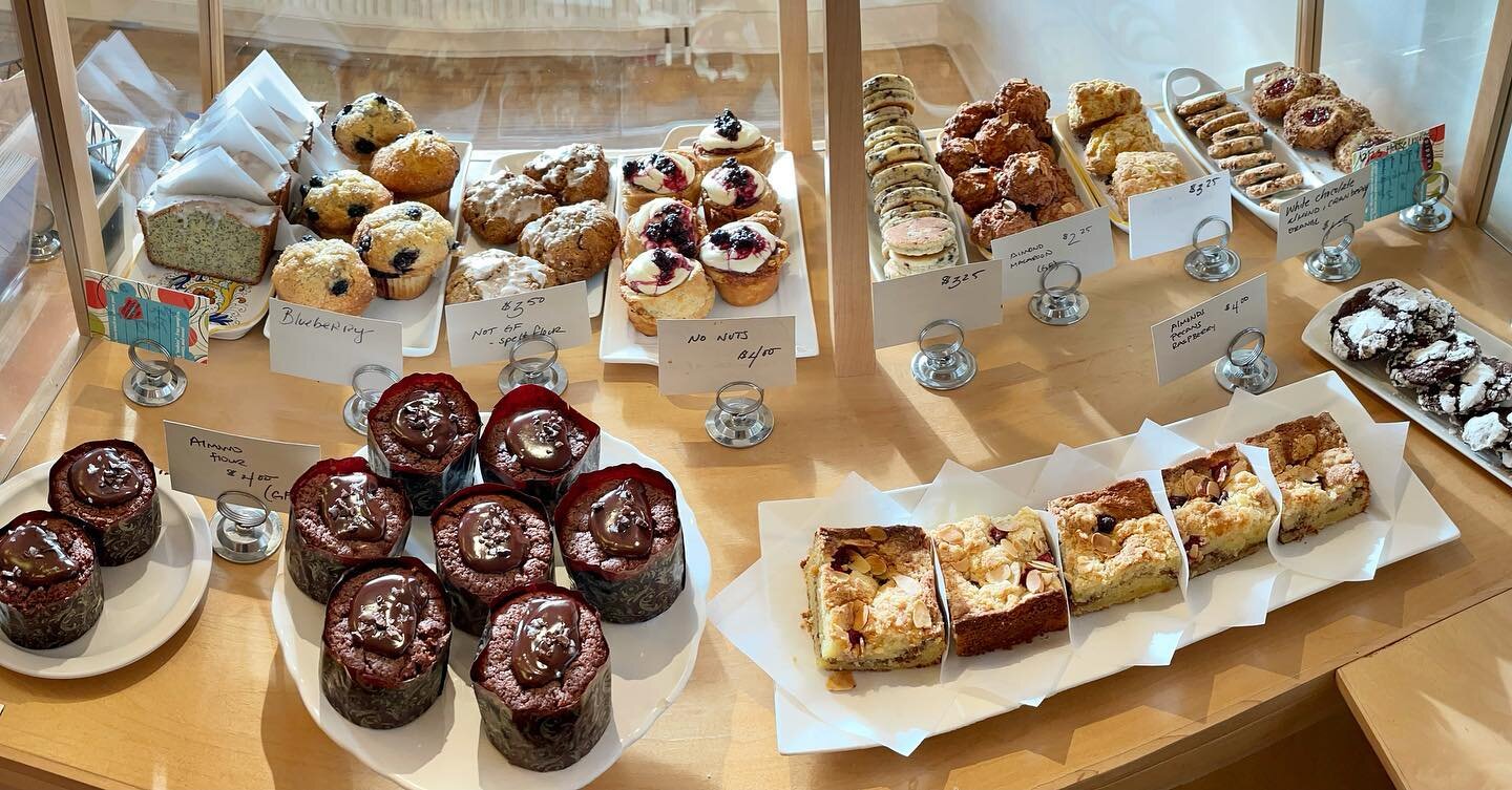 The drone flying over our pastry case this morning zeroed in on the flourless chocolate cakes. Smart drone! #flourlesschocolatecake #porttownsend