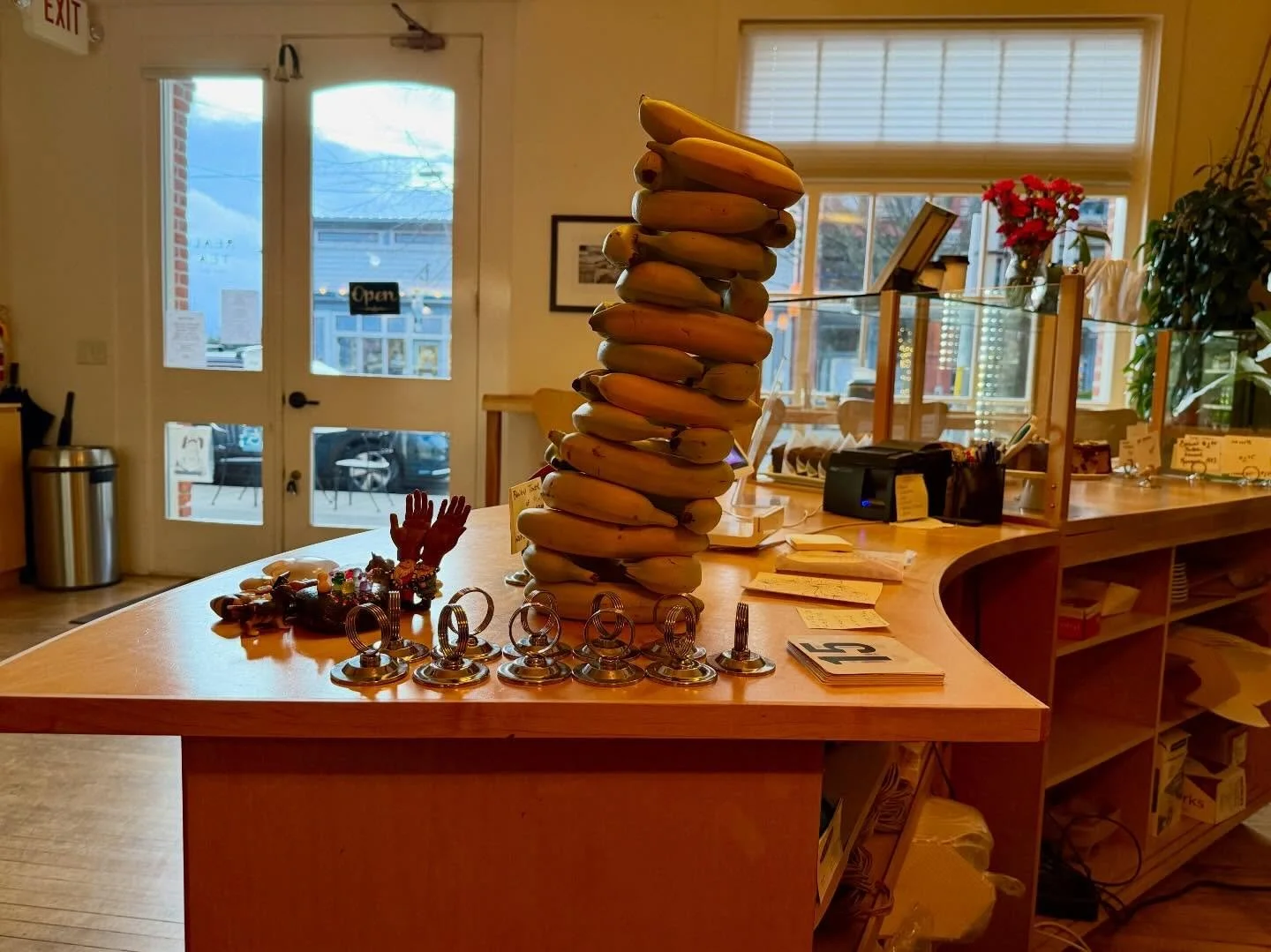 The Leaning Tower of Tenby. Fast becoming a local attraction. Come and check it out for yourself. Open at 8:00!! #bananatower