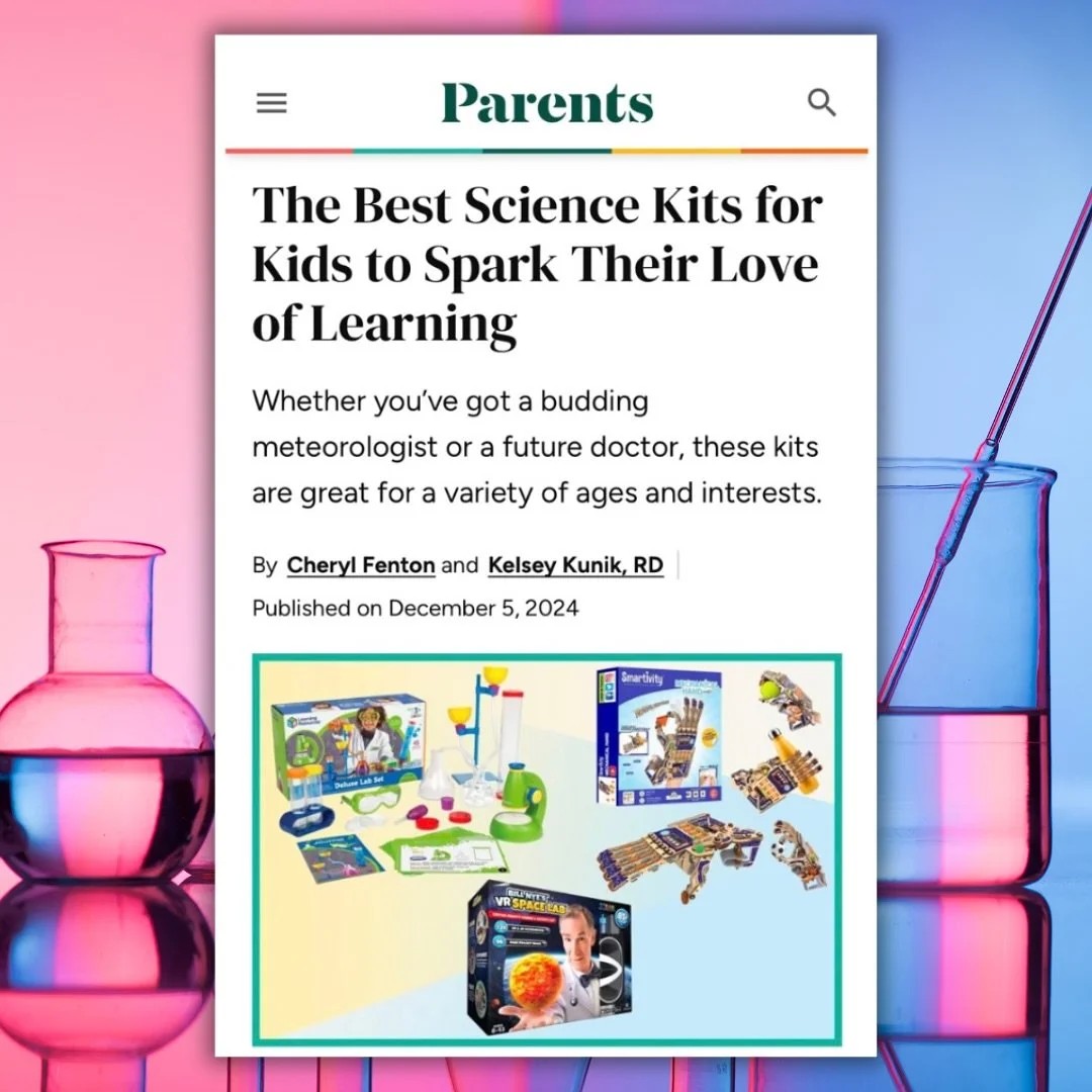 Thank you @cherylfenton for inviting me to share my insight about the benefits of science kits for this article in @parents &mdash; in addition to being lots of fun, they can help to nurture a child&rsquo;s curiosity, critical thinking, and offer a g