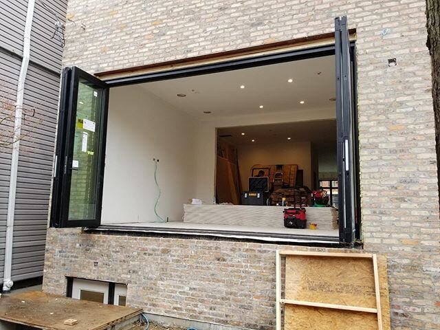 Looking to create an indoor/outdoor feel? This Marvin Bifold door does just that. In need of installation for these complicated systems? We can help!