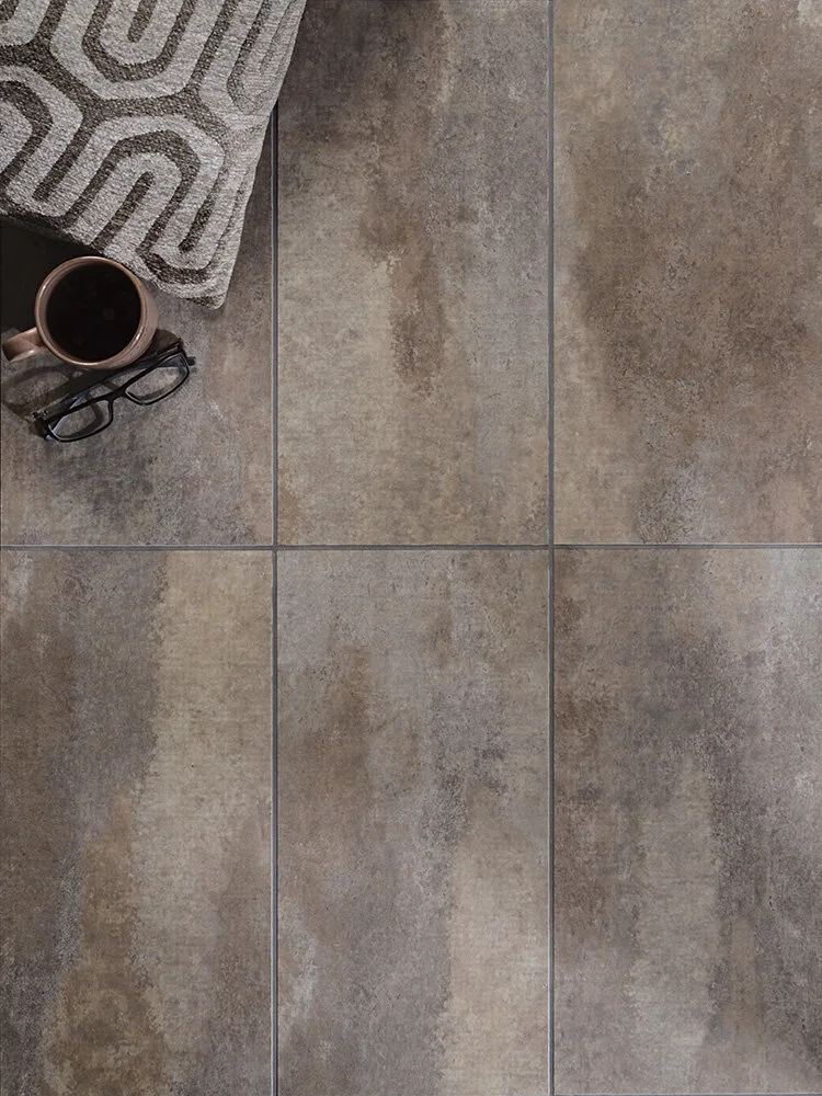 9 x 18 Stained Concrete Luxury Vinyl Tile — ELEMENTS OF NATURE