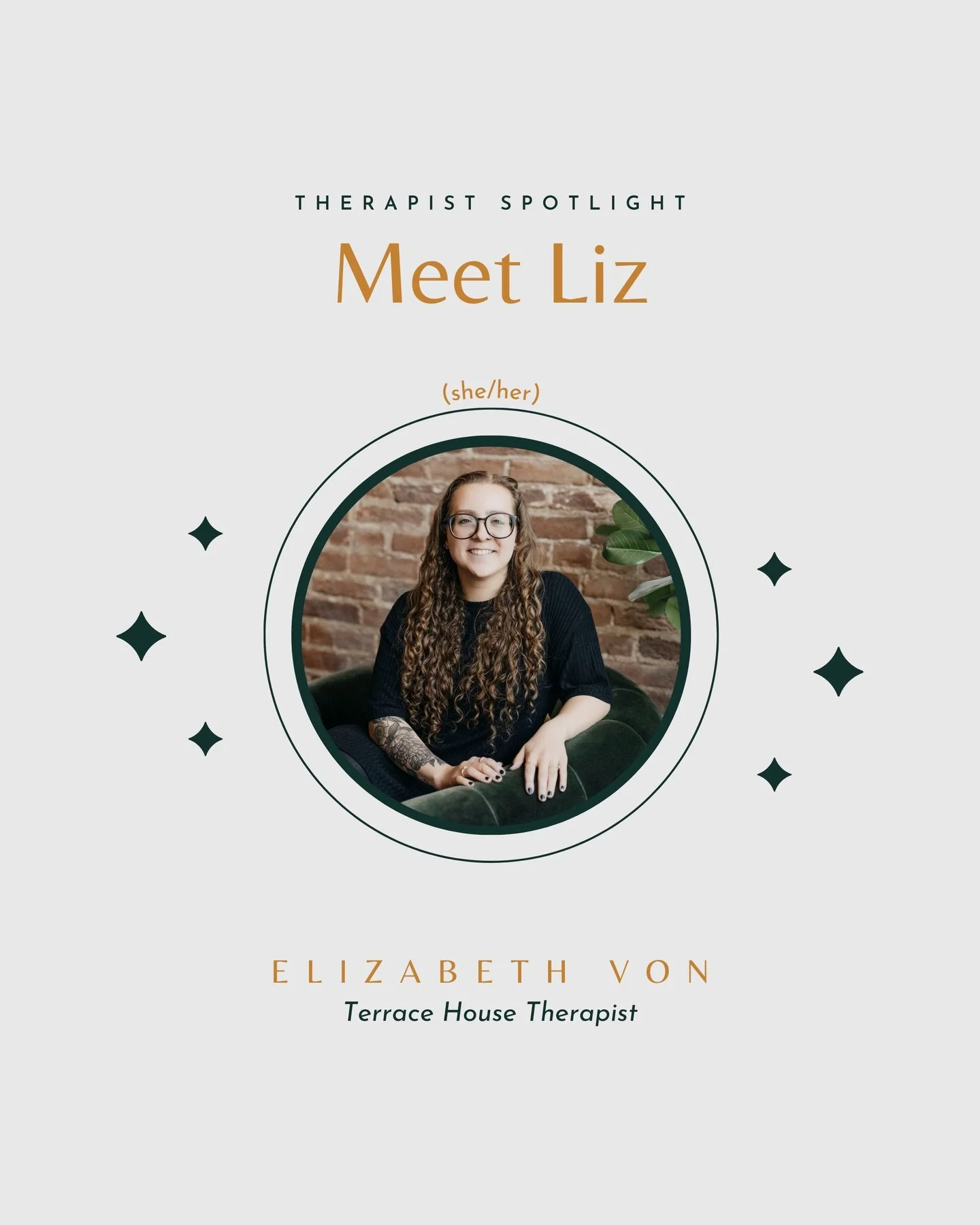 Meet Liz ✨

Elizabeth (Liz) Von is a Licensed Professional Counselor in the state of Missouri. She earned her Master&rsquo;s in Clinical Mental Health Counseling and a Graduate Certificate in Multicultural and Social Justice Counseling from the Unive