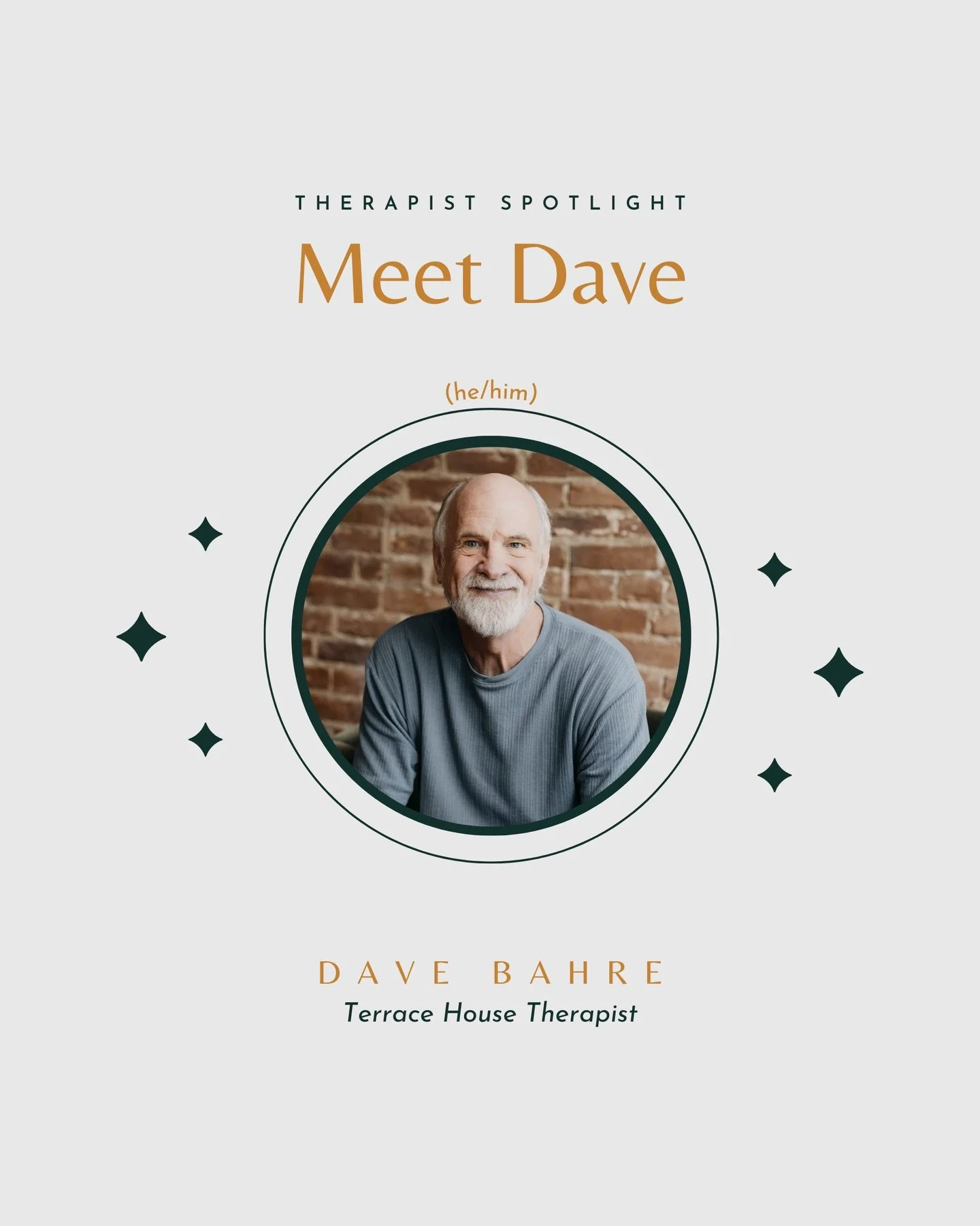 Dave Bahre is a Provisionally Licensed Professional Counselor in Missouri and completed his Master&rsquo;s in Clinical Mental Health Counseling at the University of Missouri - Saint Louis. Dave works with clients of all ages, including children, adol