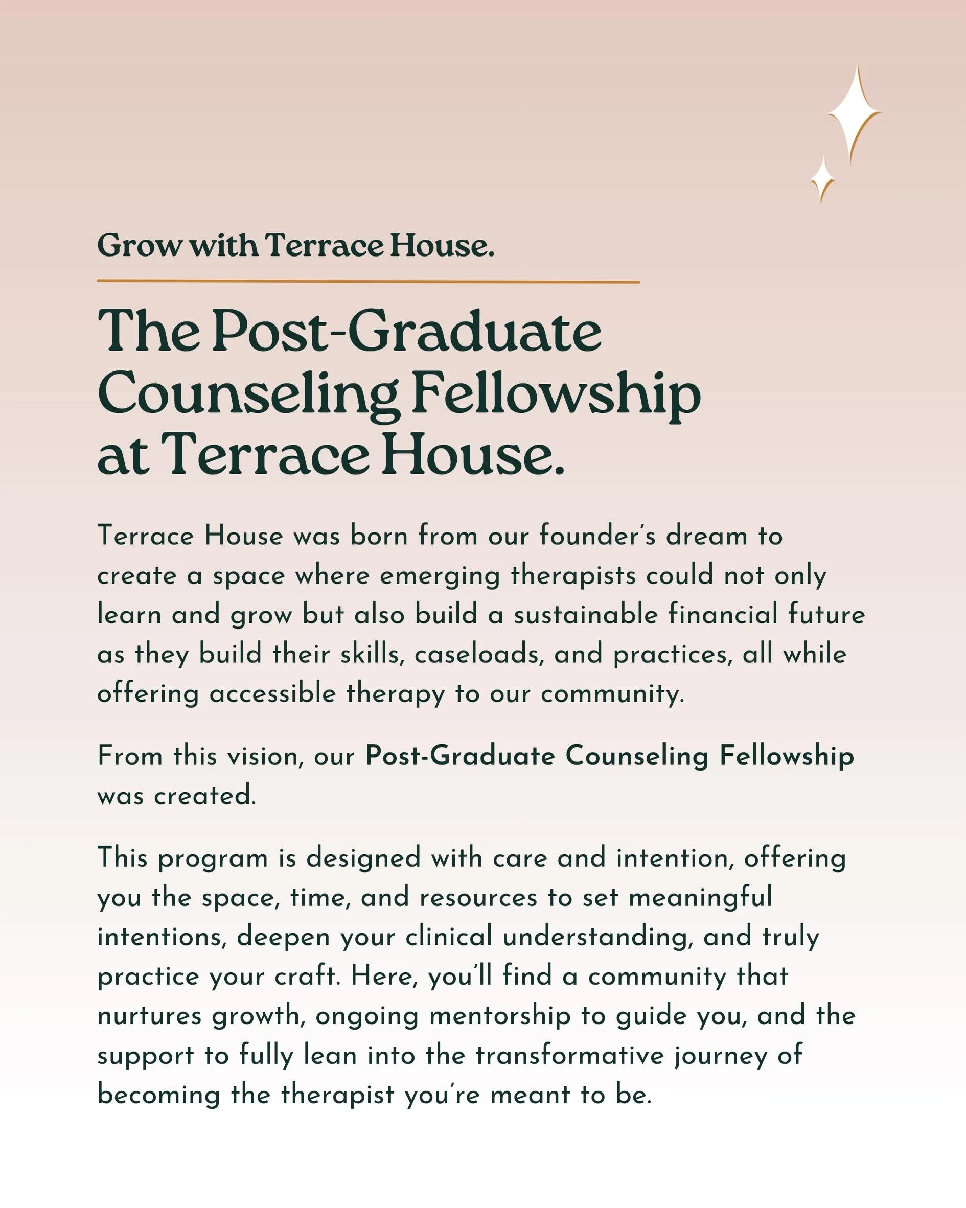 This is more than a job. It&rsquo;s a place to become. ✨

If you&rsquo;re seeking a grounded, supported path into private practice and a space to grow into the therapist you&rsquo;re meant to be, we&rsquo;d love to hear from you.

To apply, please em