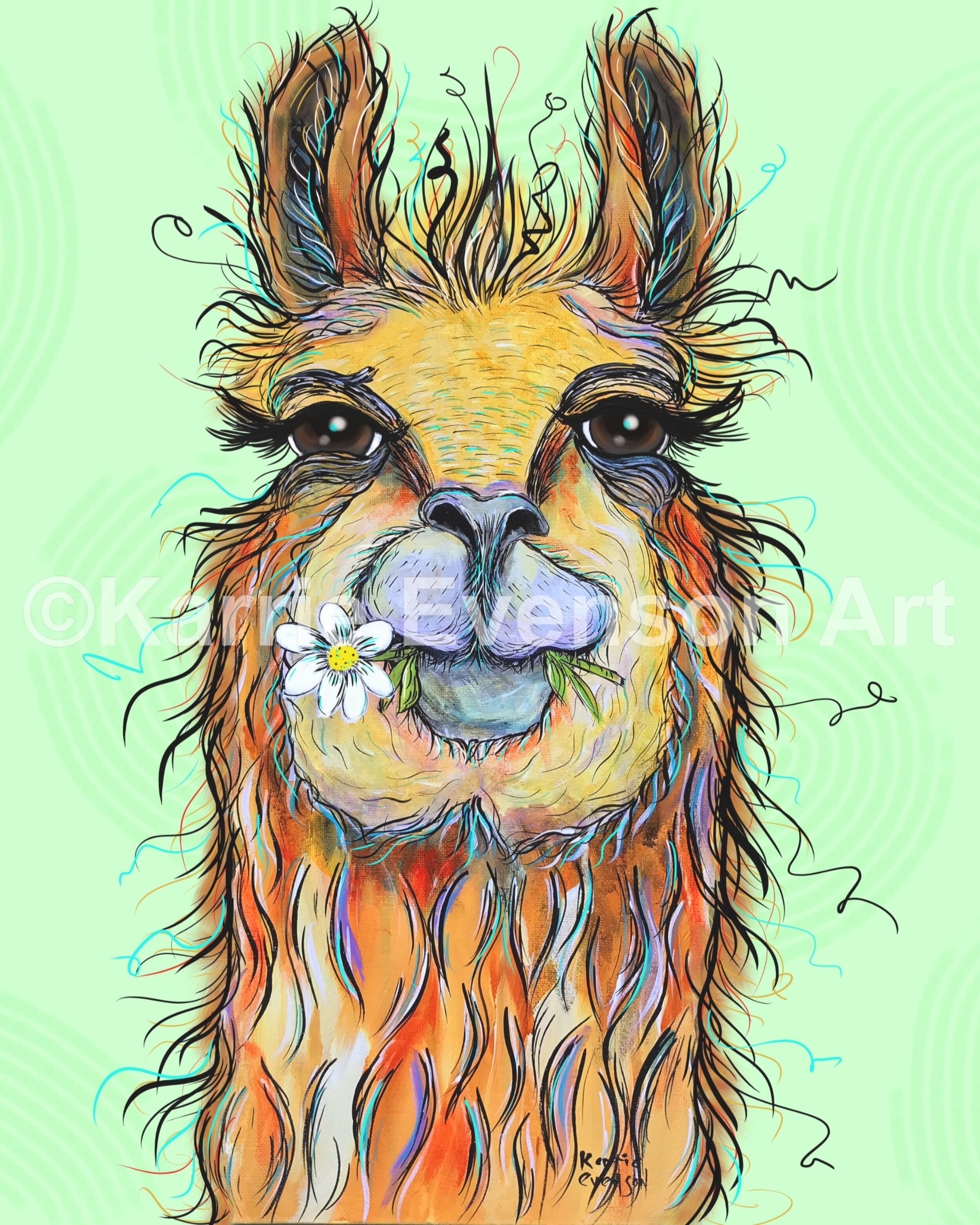 llama green print background.jpg