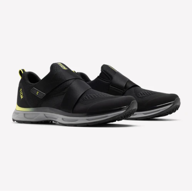 MEN'S TIEM SPIN SHOES - BLACK/CITRON