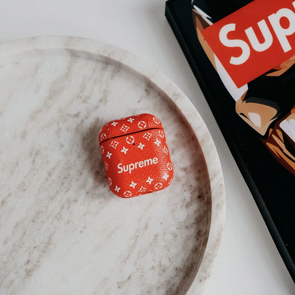 Supreme Logo LV Airpod Case — COP THAT